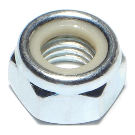Midwest Fastener Nylon Insert Lock Nut, M14-2.00, Steel, Class 8, Zinc Plated, 4 PK 76088